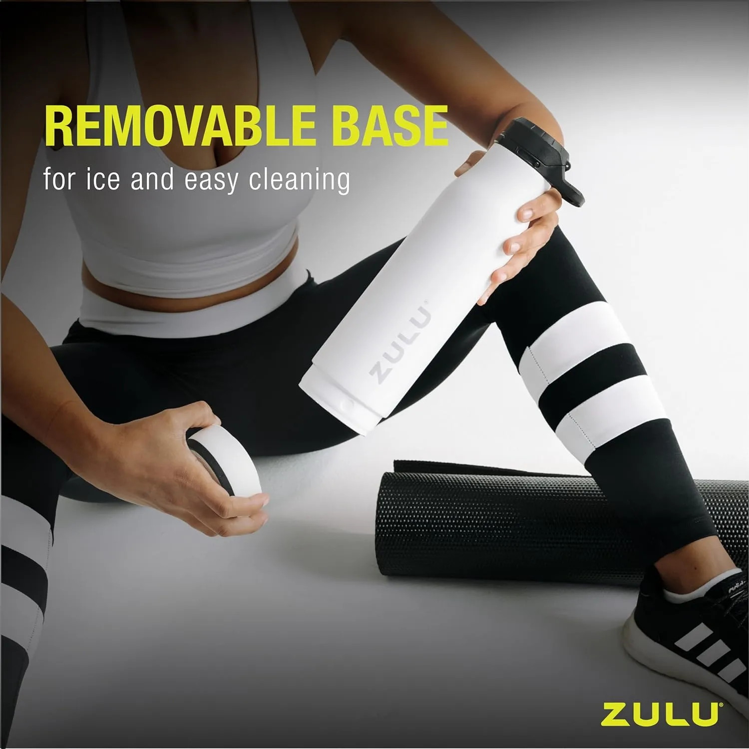 ZULU Ace Vacuum Insulated Stainless Steel Water Bottle with Chug Spout, Leak-Proof Locking Lid and Removable Base for School, Backpack, Sports, Gym, Travel