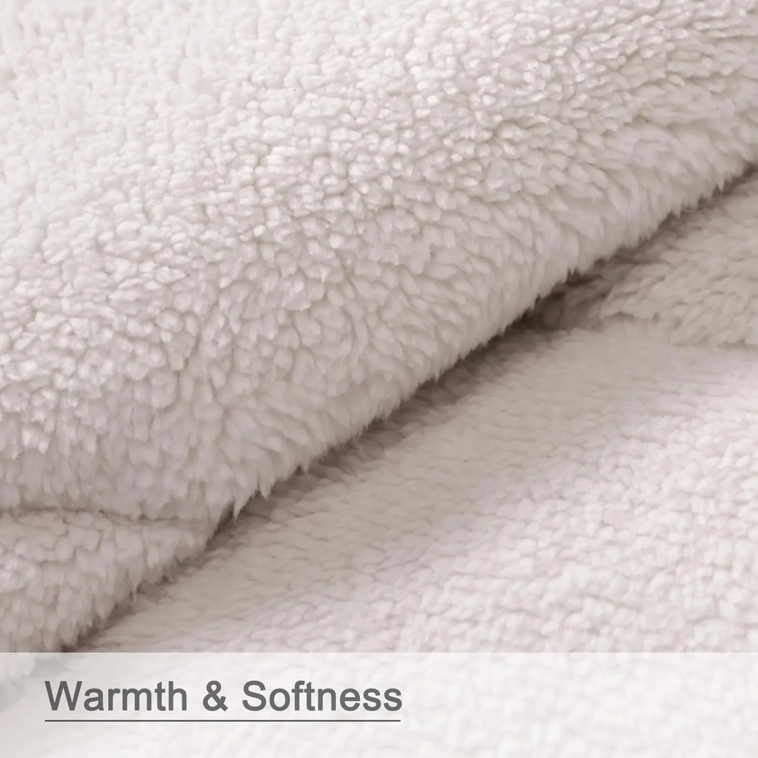 zzlamb Sherpa Puffy Camping Blanket,Packable Outdoor Warm Wearable Fleece Blankets for Cold Weather,Thick Camp Quilt with Sherpa Lining for Sleeping,Traveling,Backpacking,Picnics,Beach,Stadium 52x75in